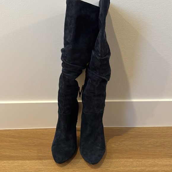 Louise et Cie Blue Suede Stiletto Boots size 6.5 - Picture 6 of 9